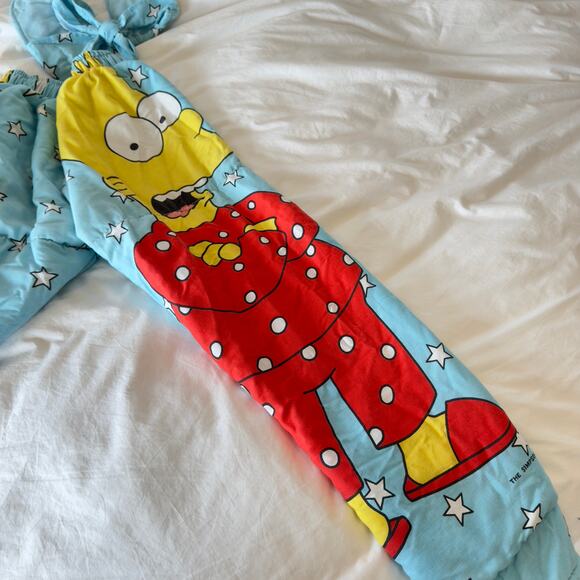 Bart Simpson Matching Set Custom Made 1990s Quilt Rework Size S - Picture 5 of 10
